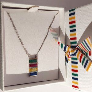 3/$50 Concerto Multi-Color CZ Necklace in GB Silver